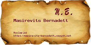 Masirevits Bernadett névjegykártya