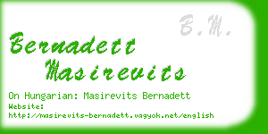 bernadett masirevits business card